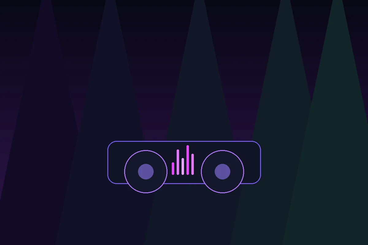 Sahne ışıkları ve DJ kabini konsept görseli